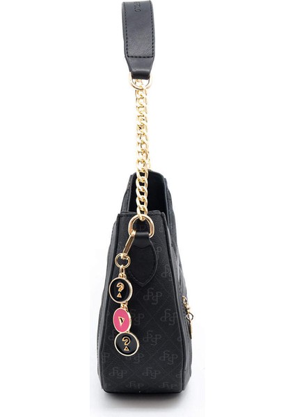 Kadın Omuz Çantası 1168-46043 Sılver Polo Bayan Çantası M178 Siyah-Mat Siyah indirimleri