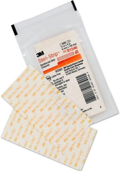 10 Adet Yara Dikiş Bandı 6mm x 100MM Steril Strip Turuncu Cerrahi Dikiş Bandı