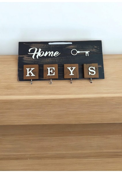 Concept Home Keys El Yapımı Ahşap Anahtar Askısı, Pano Anahtarlık Naturel Renk fiyatları