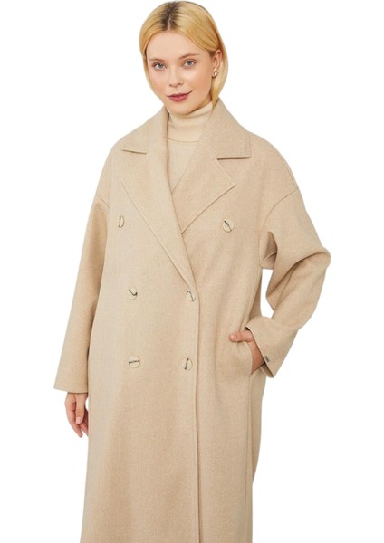 Kadın Oversize Astarsız Kaşe Kaban fiyatları