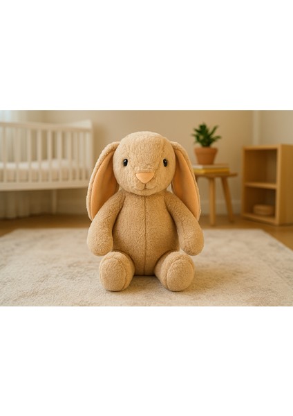 Uzun Kulaklı Yumuşak Tavşan Peluş Oyuncak – Uyku Arkadaşı - Yumuşak, Uzun Kulaklı, Kahverengi modelleri
