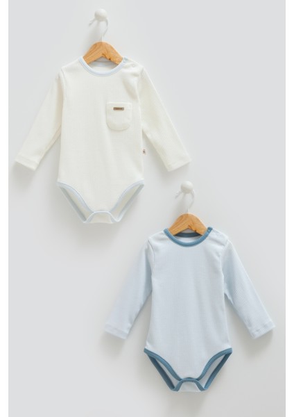 Happy Boy Çıtçıtlı Ikili Body Mavi