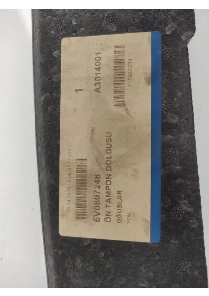 Orjinal Skoda Tampon Darbe Emici Ön 6V0807248 Skoda Fabıa 2015- indirimleri