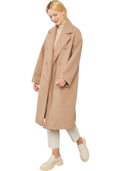 Kadın Oversize Astarsız Kaşe Kaban fırsatları