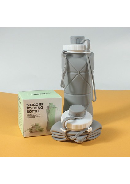 Silikon Açık Katlanır Su Şişesi Taşınabilir Sıkıştırılabilir Şişe Yüksek Sıcaklığa (Yurt Dışından)