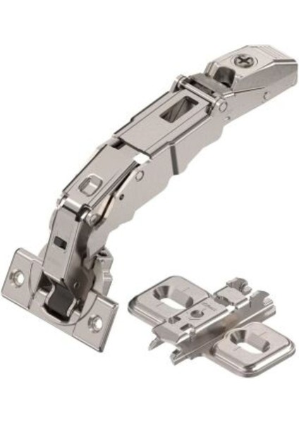 Blum Clip Frenli 155 Derece Geniş Açılı ( Kiler Dolapları Için ) Menteşe Taban Dahil - Paket 5 Li
