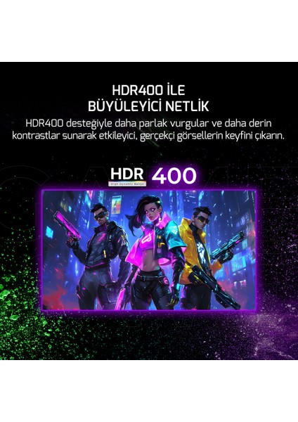 Lucid S40 24.5'' 400Hz 0.2ms Fast Va E Spor Pivot Rgb Gaming Monitör