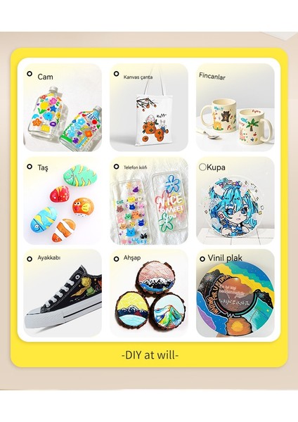 Çocuklar Için Toksik Olmayan 60 Renkli Akrilik Kalem (Yurt Dışından) fiyatları