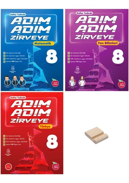 LGS 8. Sınıf Adım Adım Matematik – Fen Bilimleri ve Türkçe Konu Anlatımlı 3'lü Set