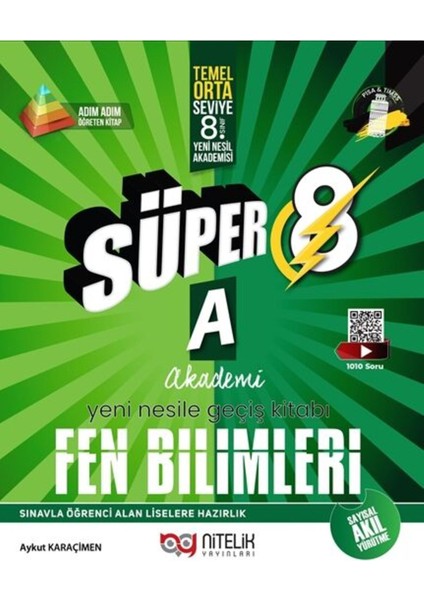 Lgs 8. Sınıf Yeni Nesile Geçiş A Süper Fen Bilimleri Soru Bankası + Telefon Tutucu