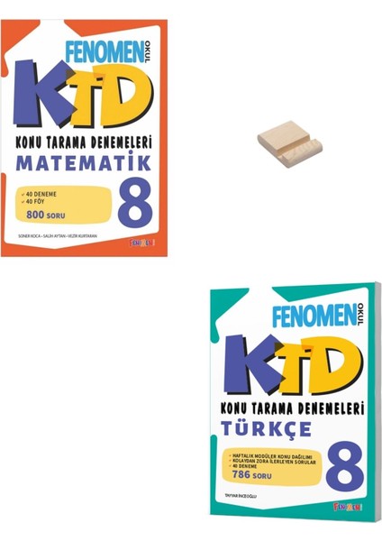 Fenomen Yayıncılık Lgs 8. Sınıf Matematik ve Türkçe Konu Tarama Denemeleri + Telefon Tutucu