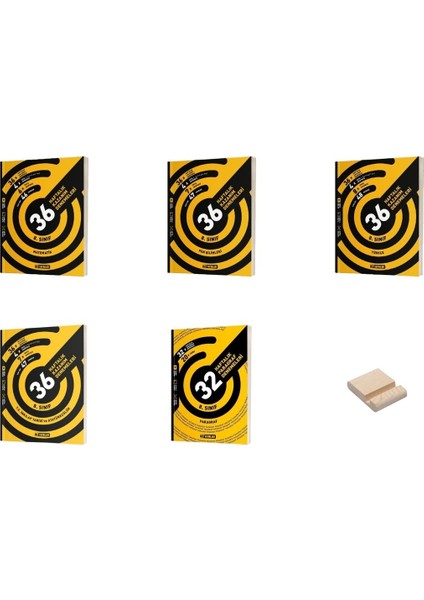 (Sınıf: 8) Lgs Matematik Fen Türkçe İnkılap ve Paragraf Haftalık Kazanım Denemeleri 5li Set (Telefon Tutucu)