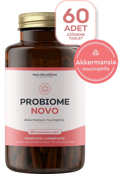 Probiome-Novo Akkermansia Muciniphila Probiyotik İçeren Çiğneme 60 Tablet