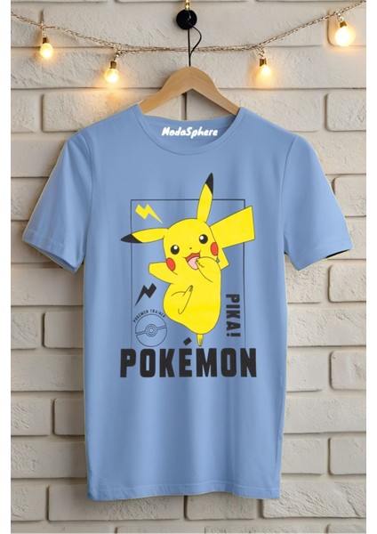 Pokemon Baskılı Unisex Oversize Tişört Battal Boy