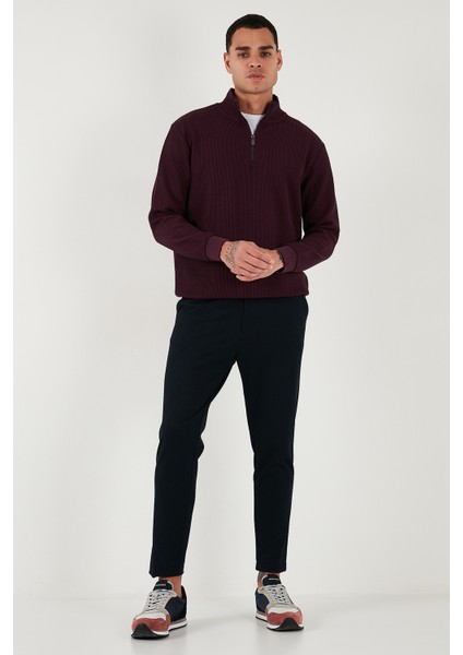 Pamuklu Regular Fit Yarım Fermuarlı Dik Yaka Sweat Erkek Sweat 5905716 fiyatları