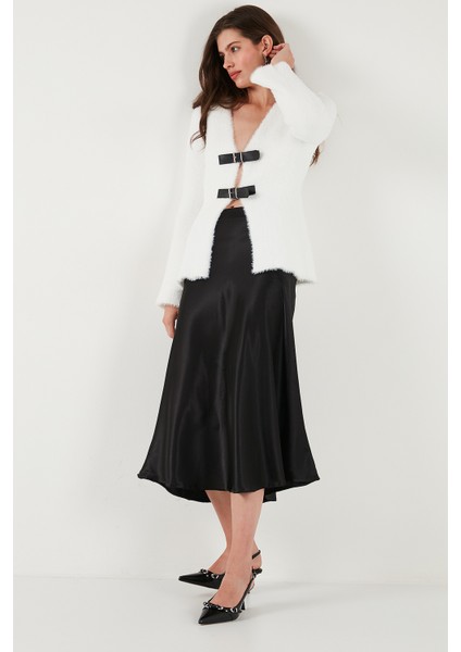 Premium Regular Fit V Yaka Çift Kemerli Peluş Hırka Bayan Hırka 680HI00112 modelleri