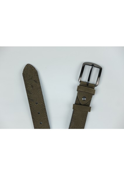%100 Deri 4 cm Tbk 001 Haki Yeşil Nubuk Desenli fiyatları