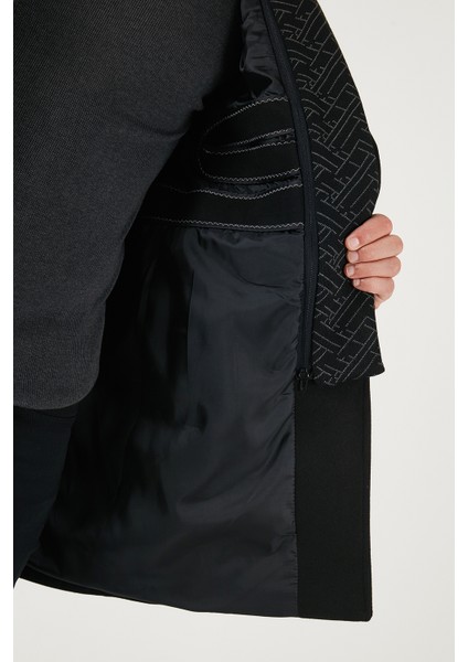 Yırtmaçlı Slim Fit Mono Yaka Kaşe Kaban Erkek Kaban 58400589
