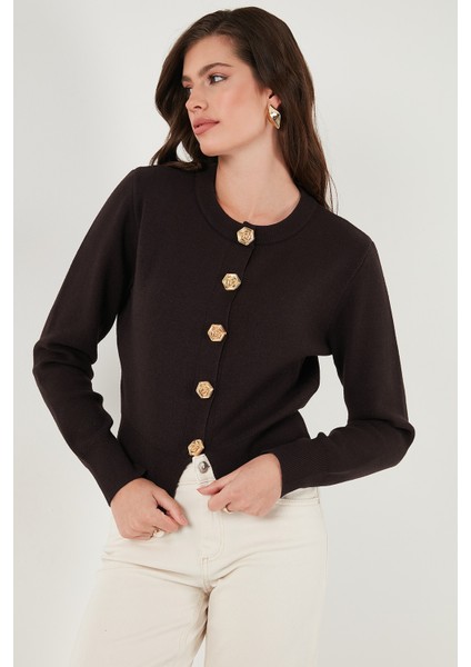 Premium Regular Fit Yuvarlak Yaka Crop Triko Hırka Bayan Hırka 680HI00110 fiyatları