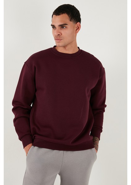 Regular Fit Bisiklet Yaka Pamuklu Içi Tüylü Yumuşak Şardonlu Sweat Erkek Sweat 5905255 modelleri