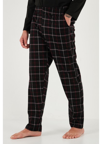 Pamuklu Regular Fit Bisiklet Yaka Ekoseli Pijama Takımı Erkek Pijama Takımı 6574001 indirimleri