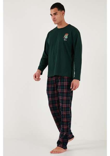 Ekoseli Regular Fit Yüksek Bel Cepli Bisiklet Yaka Pijama Takımı Erkek Pijama Takımı 6574002 indirimleri