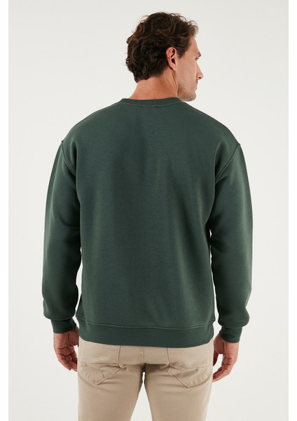 Regular Fit Bisiklet Yaka Pamuklu Içi Tüylü Yumuşak Şardonlu Sweat Erkek Sweat 5905255