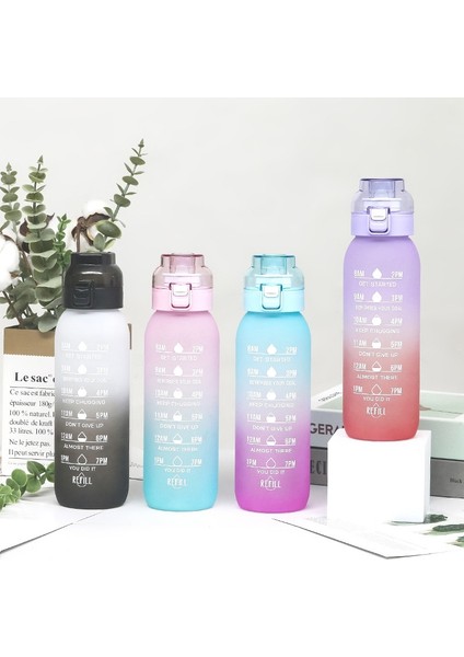 1000ML Büyük Kapasiti Tritan Su Kupa Gradyan Renk Açık Hava Spor Su Şişesi (Yurt Dışından) fiyatları