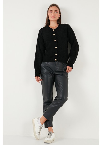 Premium Regular Fit Bisiklet Yaka Yumuşak Dokulu Hırka Bayan Hırka 680HI00147 fiyatları