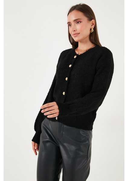 Premium Regular Fit Bisiklet Yaka Yumuşak Dokulu Hırka Bayan Hırka 680HI00147 indirimleri