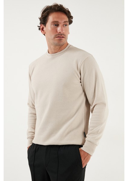 Slim Fit Bisiklet Yaka Pamuklu Kazak Erkek Kazak 456201 fırsatları