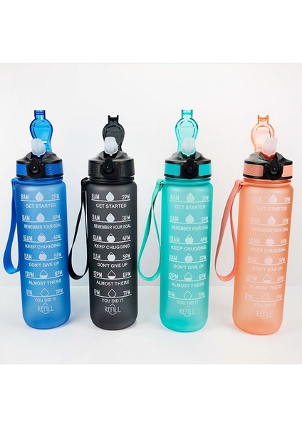 1000ML Gradyan Uzay Kupası Spor Şişesi Sıçrama Kapak Saman Kupası (Yurt Dışından) modelleri