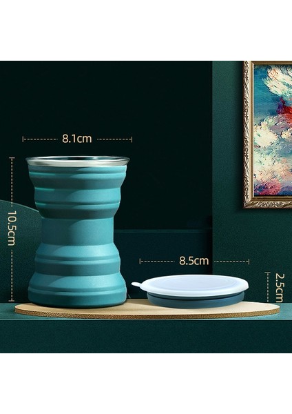 AK1313 320ML Taşınabilir Silikon Katlanır Su Kupası Kapaklı (Yurt Dışından) modelleri