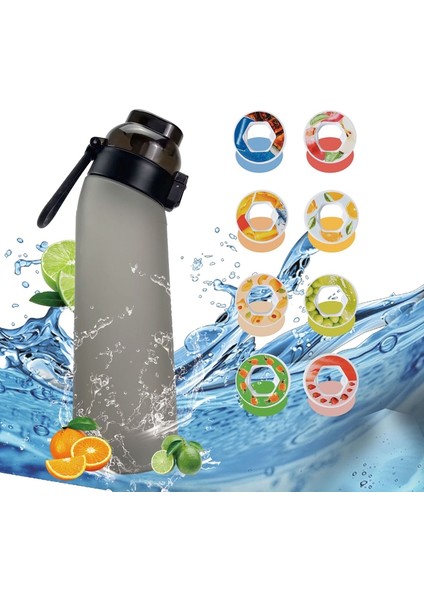700ML Sports Water Bottle Tritan Bpa Fruit Scent Water Cup With 8 Fragrance Rings (Yurt Dışından) fiyatları