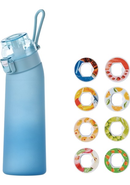 700ML Sports Water Bottle Tritan Bpa Fruit Scent Water Cup With 8 Fragrance Rings (Yurt Dışından)