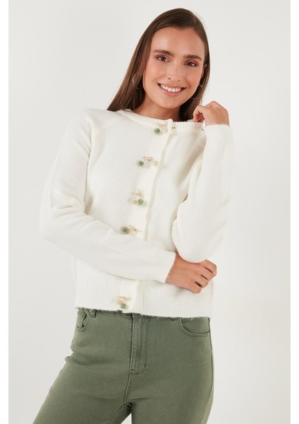 Premium Regular Fit Bisiklet Yaka Fiyonk Detaylı Hırka Bayan Hırka 6802939 fırsatları