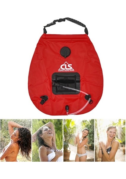 Açık Banyo Çantası Kendi Kendine Sürüş Kamp Güneş Sıcak Su Şişesi 20L Su Depolama Çantası (Yurt Dışından)