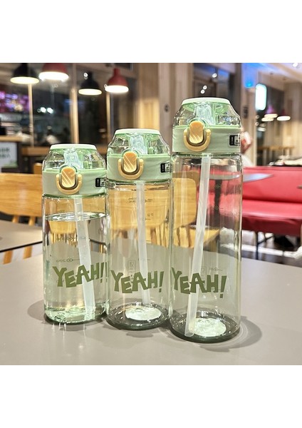 Öğrenci Taşınabilir Sipi Saman Büyük Kapasiti Damla Dayanıklı Plastik Bardaklar 550ML Green (Yurt Dışından) modelleri