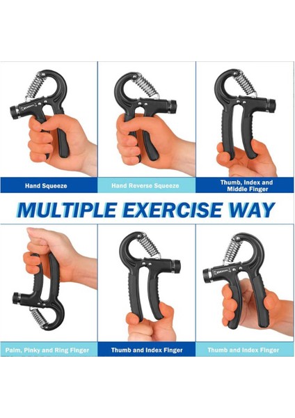 Metal Yaylı Ayarlanabilir Dirençli Egzersiz Yayı Siyah Renk El Yayı fiyatları