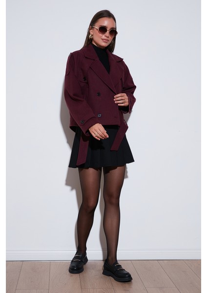 Pamuklu Regular Fit Yumuşak Dokulu Kaşe Kısa Kaban Bayan Kaban 6810286 fiyatları