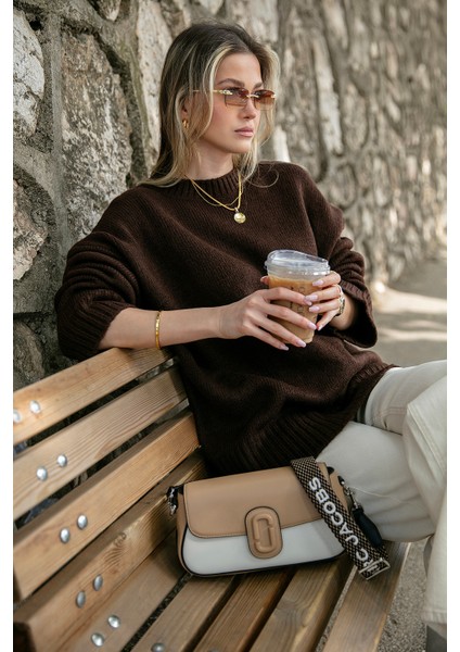 Regular Fit Bisiklet Yaka Basic Triko Kazak Bayan Kazak 4616213