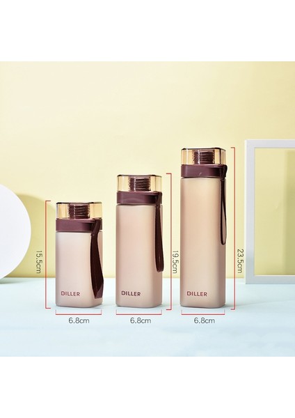 Diller D8646 Square Shape Fitness Leakproof Water Bottle, Capacity: 400ML (Yurt Dışından) modelleri
