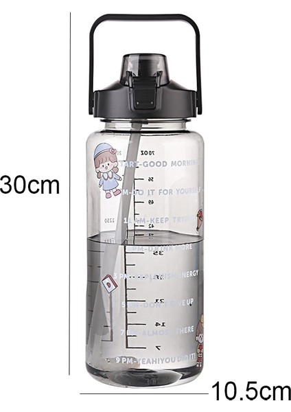 GYBL4503 2000ML Large-Capacity Outdoor Sports Water Bottle With Straw, Spec: Pink (Yurt Dışından) modelleri