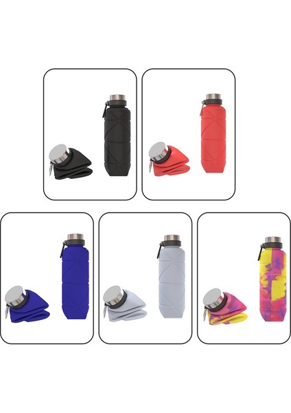 700ML Açık Silikon Katlanır Su Kupası Teskopik Su Şişesi Seyahat Içme Kupası Karabinli 700ML Black (Yurt Dışından) fiyatları