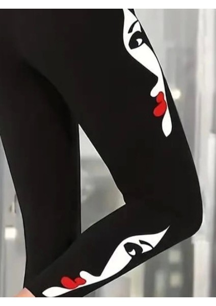 Dalgalı Desenli Kadın Dalgıç Kumaş Tayt fiyatları