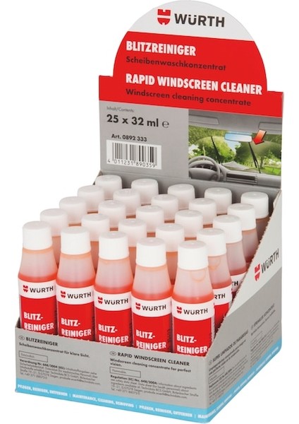 Cam Temizleme Sabunu 32 ml Araç İçi ve Dış Temizlik için Profesyonel Sonuçlar