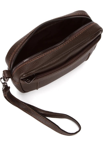 Erkek El Askılı Portföy Clutch El Çantası NEWPOLO256 - Kahverengi fırsatları