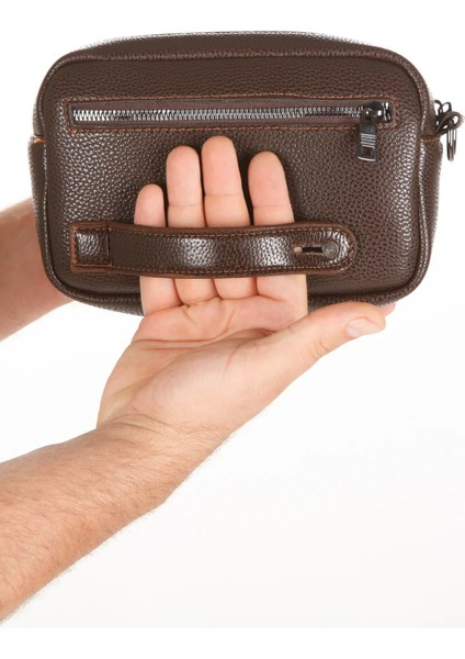 Erkek El Askılı Portföy Clutch El Çantası NEWPOLO256 - Kahverengi indirimleri