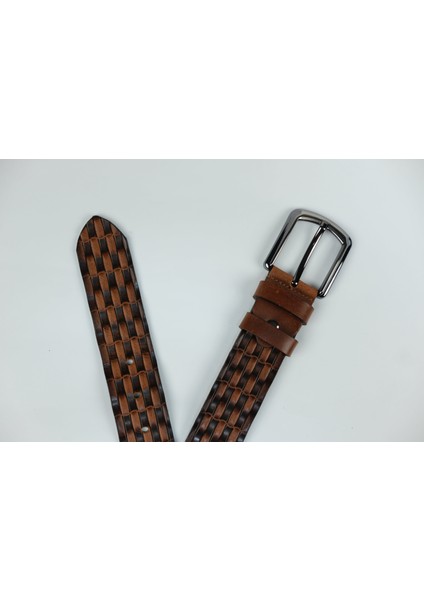 %100 Deri 4 cm Tbk 010 Taba Kahverengi Desenli fiyatları
