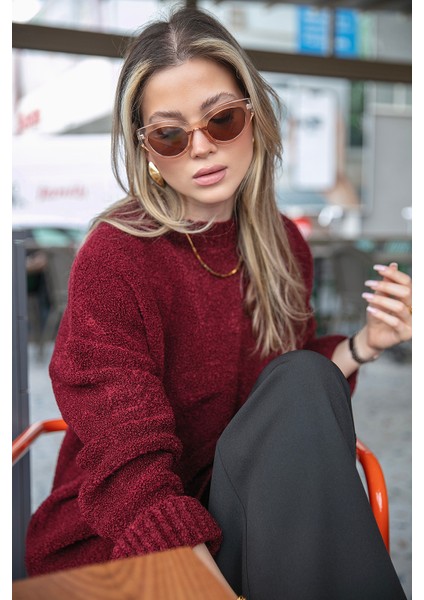 Regular Fit Dik Yaka Yumuşak Dokulu Triko Kazak Bayan Kazak 4616222 fiyatları